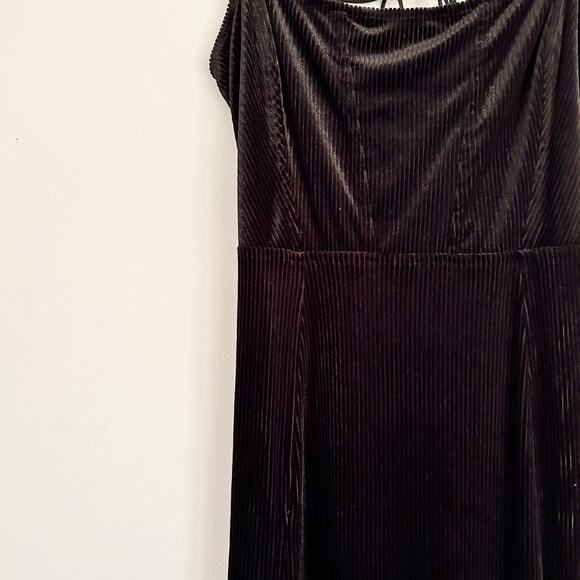 Free People Intimately All I Need Ribbed Velvet Slip Dress Black Size S - Picture 5 of 8